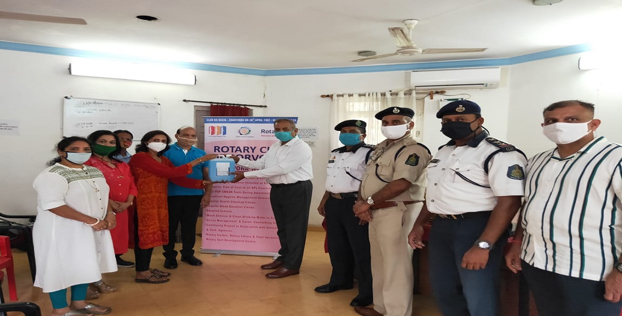 Face mask and Sanitizer distribution at Traffic Police Headquarters