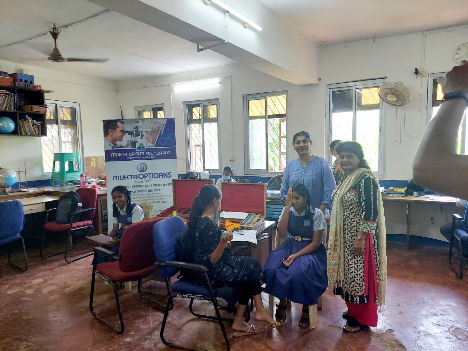 Eye Checkup for Sunandabai Bandodkar School